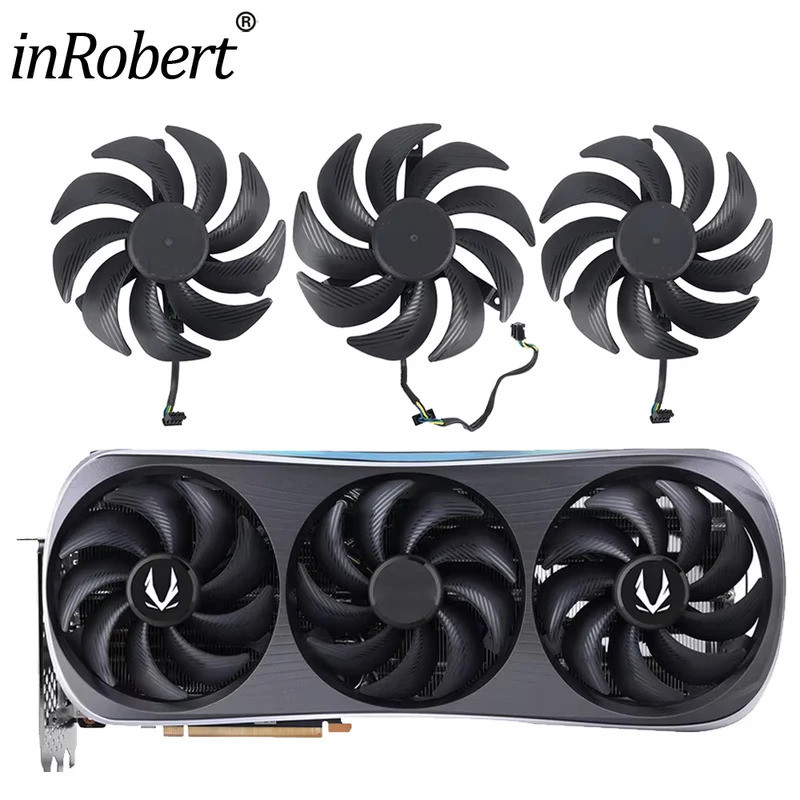 Ii105mm พัดลมระบายความร้อนสําหรับ ZOTAC GeForce RTX 4070Ti RTX 4070Ti RTX4080/4090 AMP EXTREME AIRO 