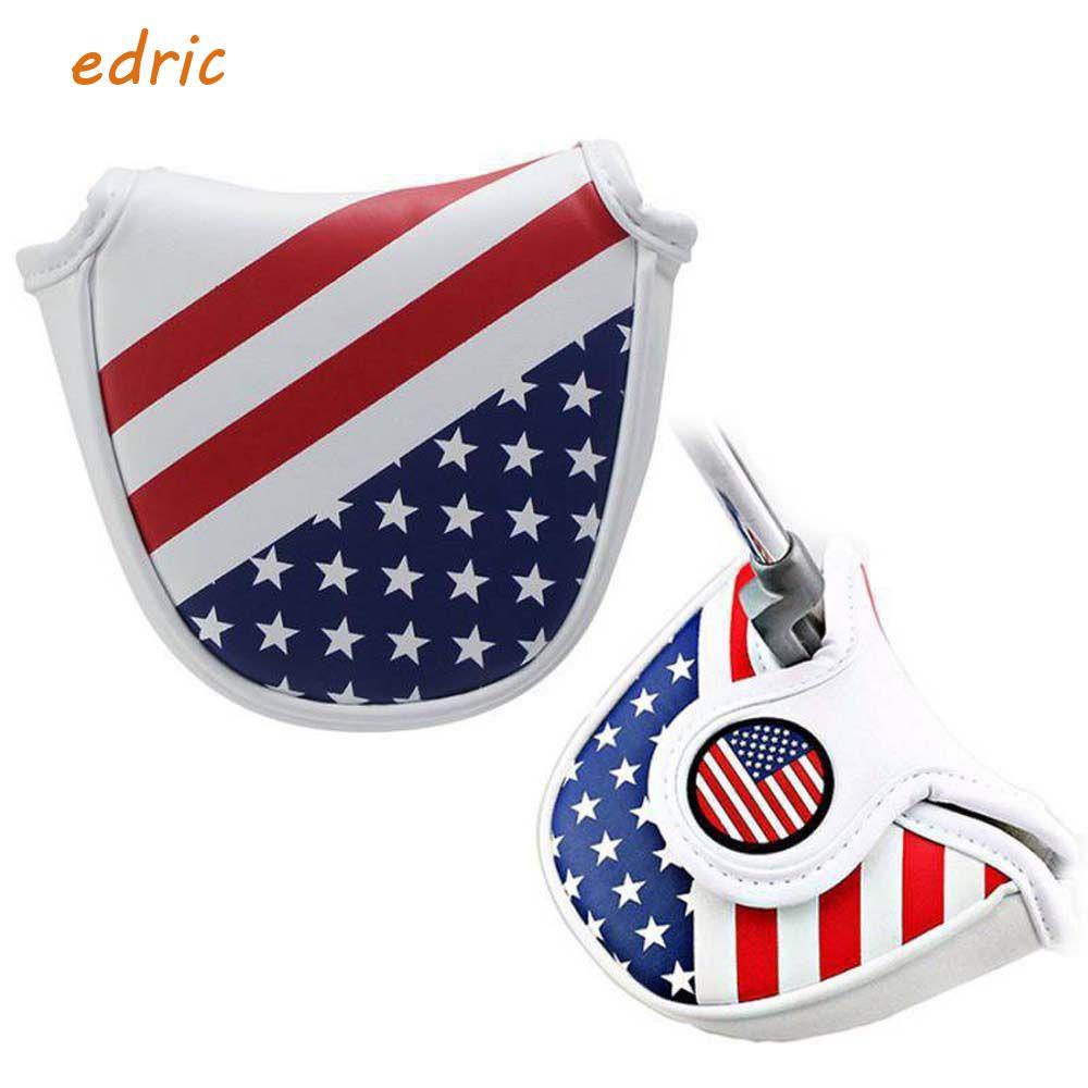 EDRIC Golf Mallet Putter Cover ฝาครอบพัตเตอร์ Wedge ฝาครอบพัตเตอร์กอล์ฟอุปกรณ์การฝึกอบรมกอล์ฟป้องกันกรณี PU หนังกอล์ฟคลับ
