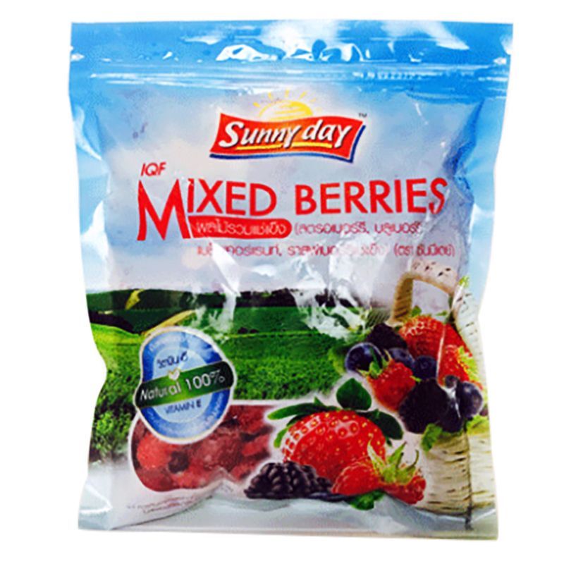 ซันนี่เดย์มิกซ์เบอร์รี่แช่แข็ง 450กรัม Sunny Day Frozen Mixed Berries 450g. [หมายเลขบาร์โค้ด 8856843003089 ]