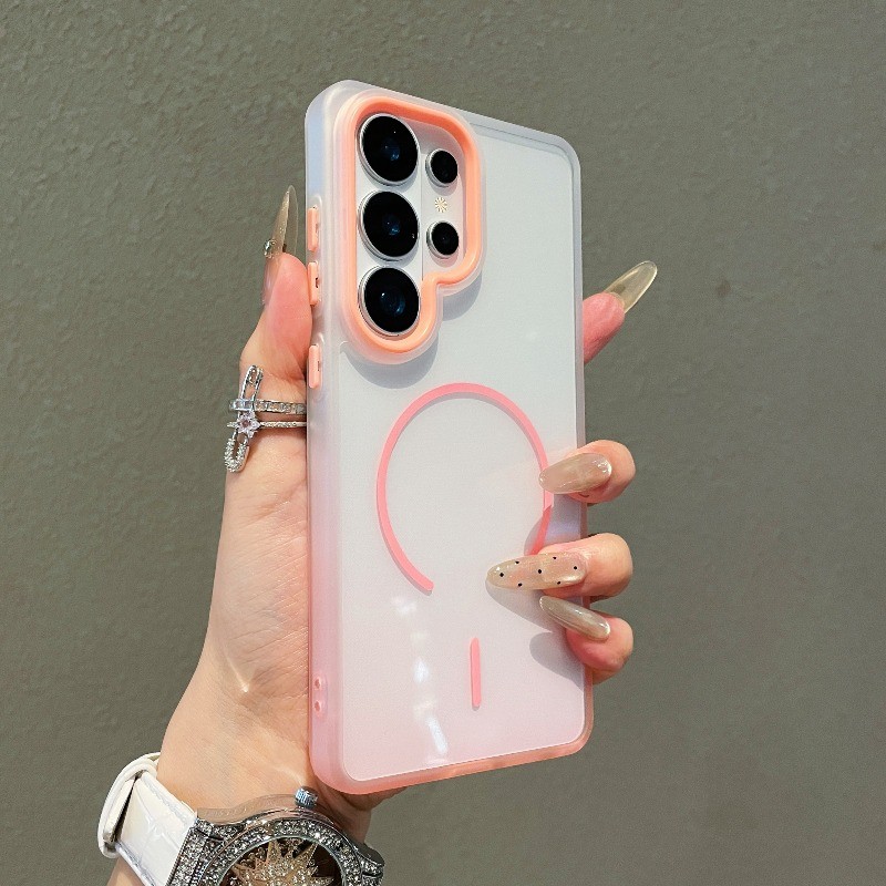 SAMSUNG โปร่งใสไล่โทนสีสีลูกกวาดเคสโทรศัพท์สําหรับ ซัมซุง ส26 ส25 ส24 ส23อัลตร้าปลอกกันกระแทกกันชนนุ่มปกหลัง