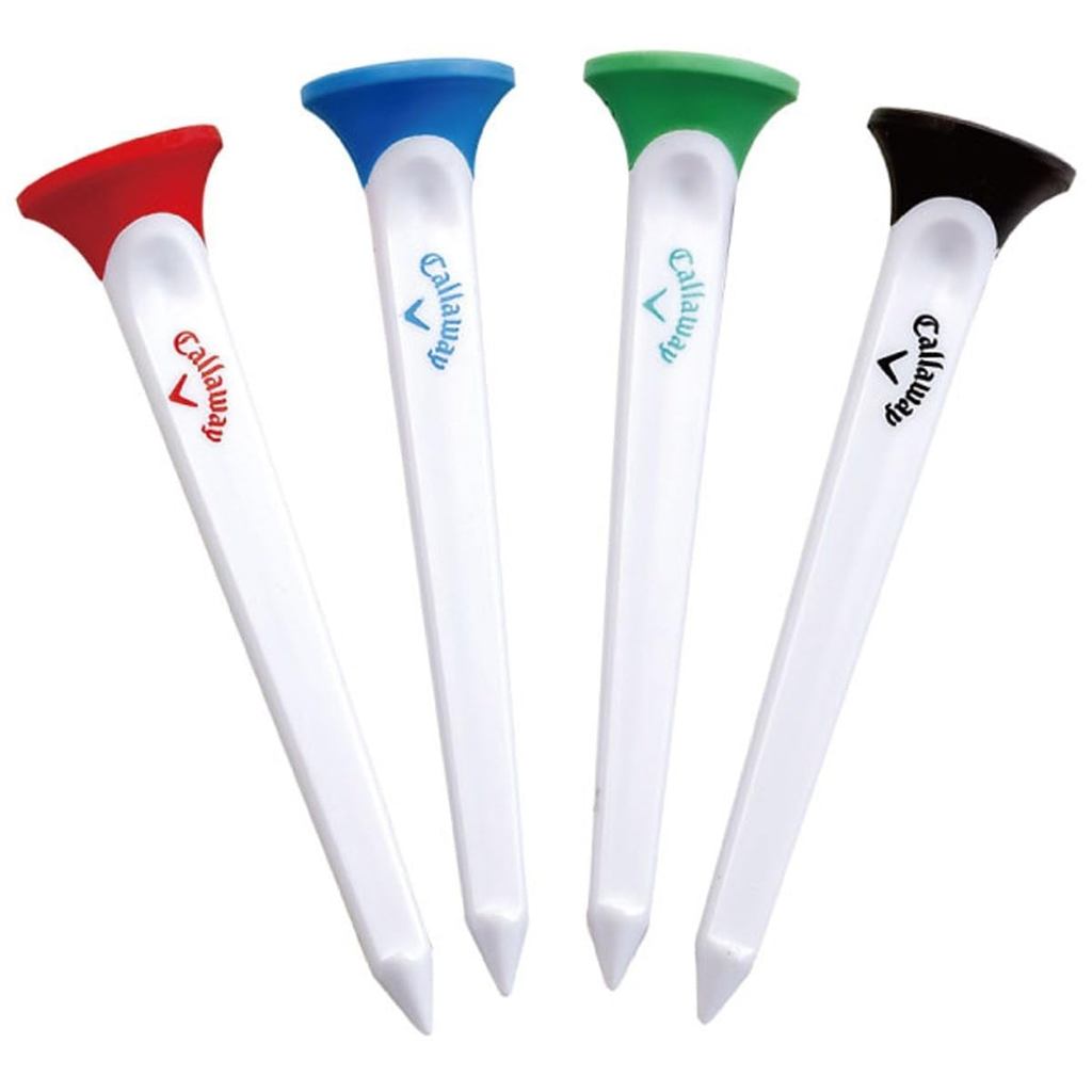 ทีกอล์ฟพลาสติก Callaway 83mm (แพ็ค 4) | Callaway Plastic Golf Tees, 83mm, Pack of 4
