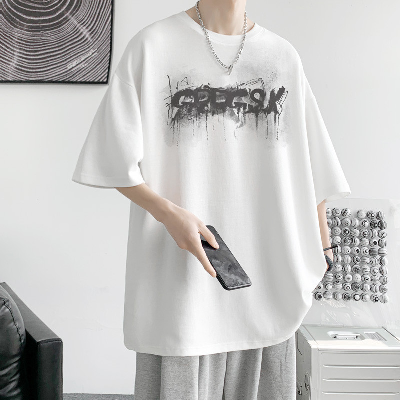 CT322#P16#网络图#220g纯棉落肩#黑白深灰藏青湖绿酒红#S- 3XL