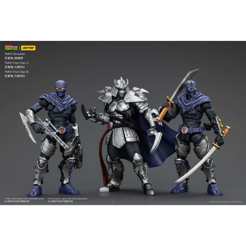 Authentic JOYTOY TMNT Shredder Foot Soldier 1/18 Posable Collectible Figure