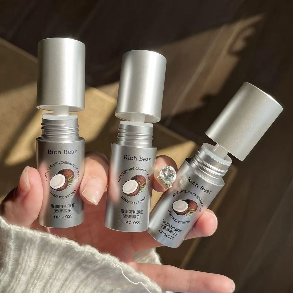 RICH BEAR Fig Coconut Fragrance Vitamin E Lip Beauty Lotion Lip Balm Moisturizing Lip Oil 2026/07.04