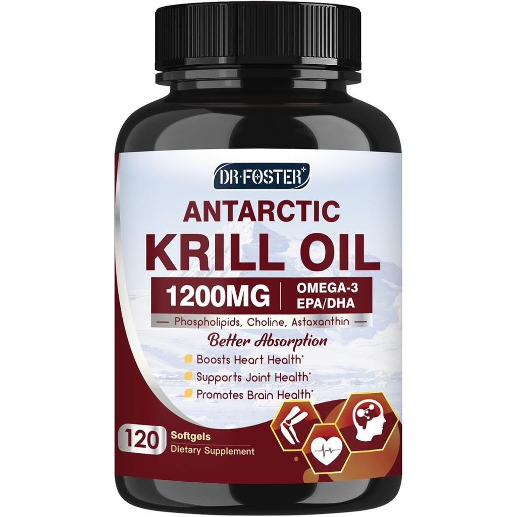 คอลลาเจน น้ํามันปลา โปรไบโอติก น้ํามันปลา โปรไบโอติก กลูตาไธโอน.Krill Oil 1200mg, Antarctic Krill Oi