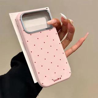 เคสไอโฟน17 สำหรับ IPhone 11 17 Air 15 13 16 12 Pro Max 15 14 16 Plus XR X XS เคส TPU นุ่มลายจุดสีแดงเล็กๆ น่ารัก