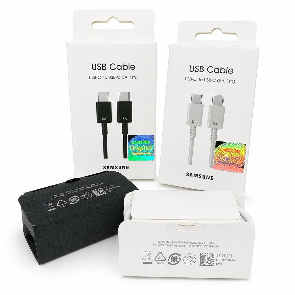 Samsung Type C ถึง Type C 5A SUPER Fast สายชาร์จข้อมูลหมายเหตุ 10 หมายเหตุ 20 S10 A52 A71 A72 A80 A9