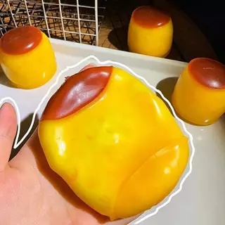 FIL Squishy อาหารรูปพุดดิ้งลูกบอลความเครียดบีบ Fidget ของเล่นแบบพกพาสําหรับพนักงานออฟฟิศ Travel ความวิตกกังวลบรรเทา