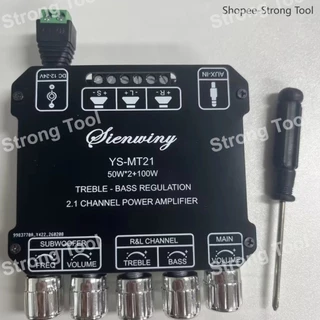 [พร้อมส่ง] SIENWINY YS-MT21 แอมป์จิ๋วบลูทูธ 2.1CH 50W*2+100W บอร์ดขยายเสียงสเตอริโอ ซับวูฟเฟอร์ ปรับทุ้ม-แหลมได้ เบสแน่น