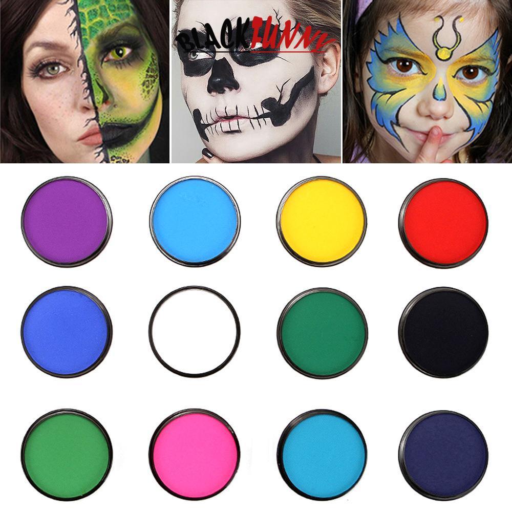 BLACKFUNNY 30g Face Body Paint ที่ละลายน้ําได้ Pigment ครีมฮาโลวีนแต่งหน้าคอสเพลย์อุปกรณ์เวทีภาพวาดล