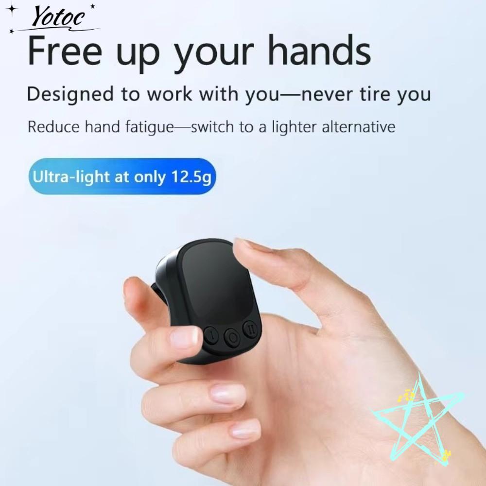 YOTOC Touchscreen Controller, Music Playback Control Auto Screen Clicker Bluetooth Ring Remote, Scro