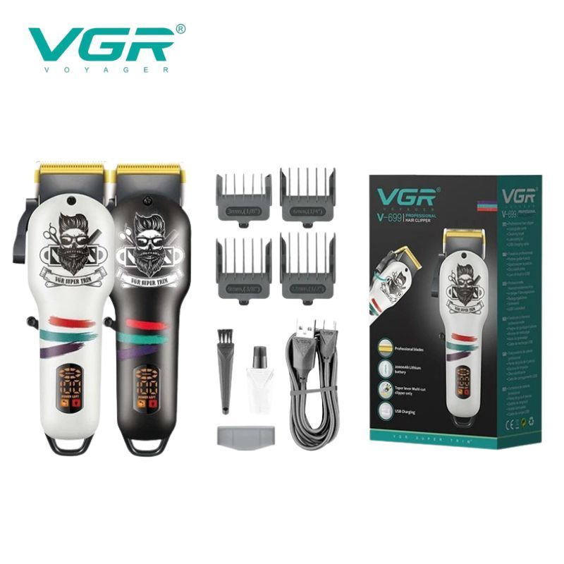 VGR V-699&V-971 ปัตตาเลี่ยนตัดผมไร้สาย กันขอบ กันลาย อุปกรณ์ครบชุด แบตเตอเลี่ยนตัดผมไฟฟ้า สินค้าพร้อ
