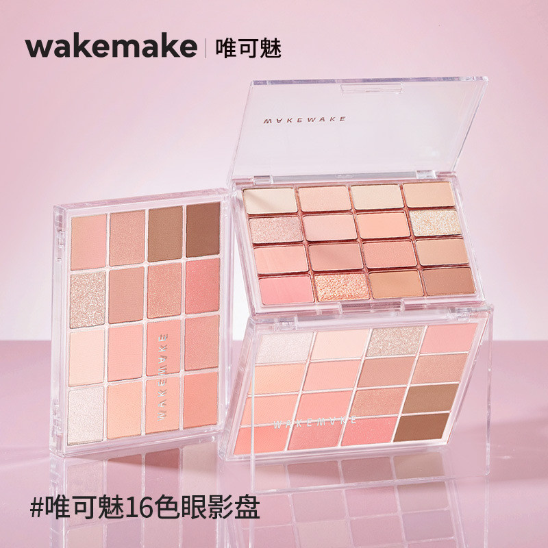 [จาก 10] Korea WAKEMAKE Eyeshadow Palette 16 สี Multicolor Pearlescent Matte Daily Light แต่งหน้า We