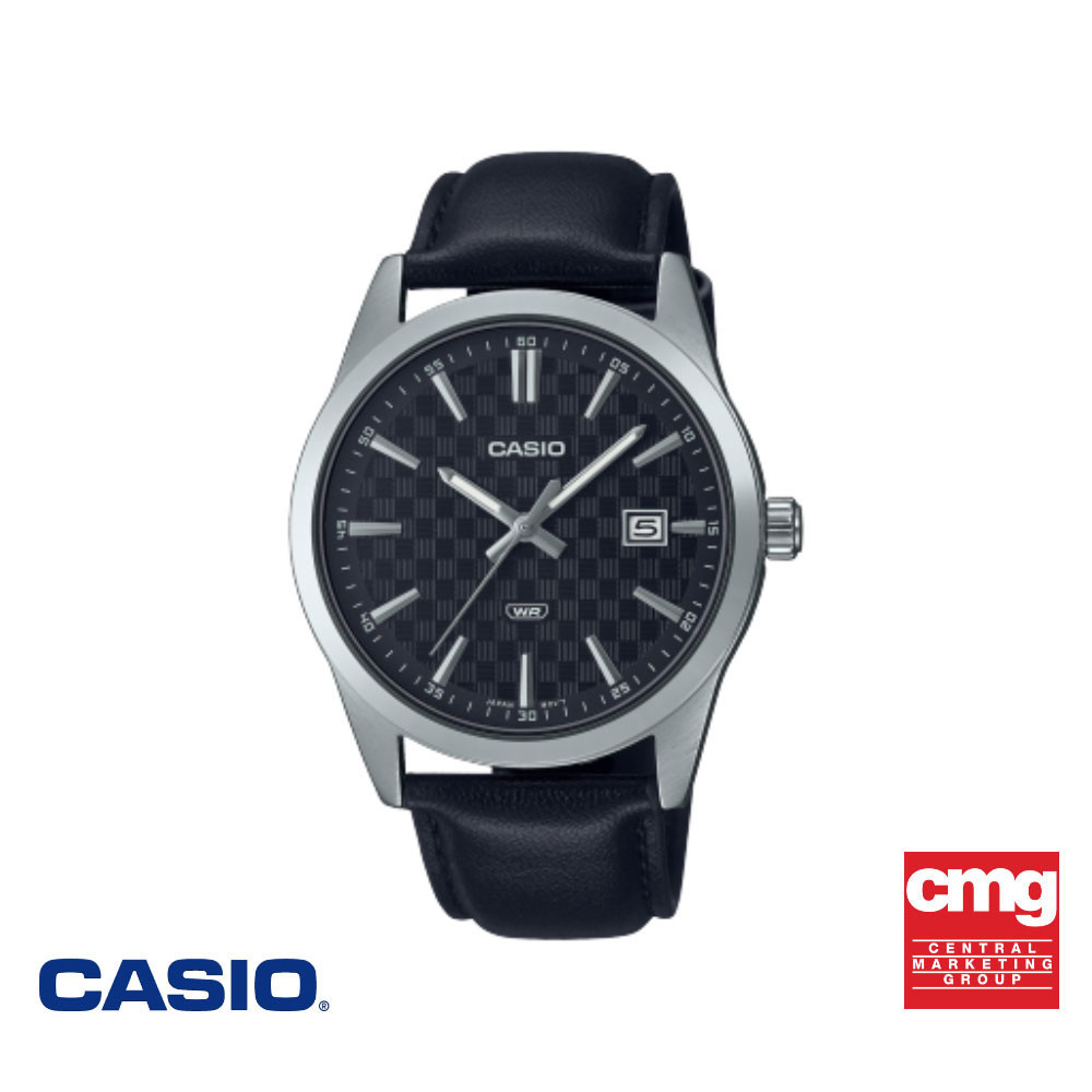 CASIO นาฬิกาข้อมือ CASIO รุ่น MTP-VD03L-1AUDF สายหนัง สีดำ