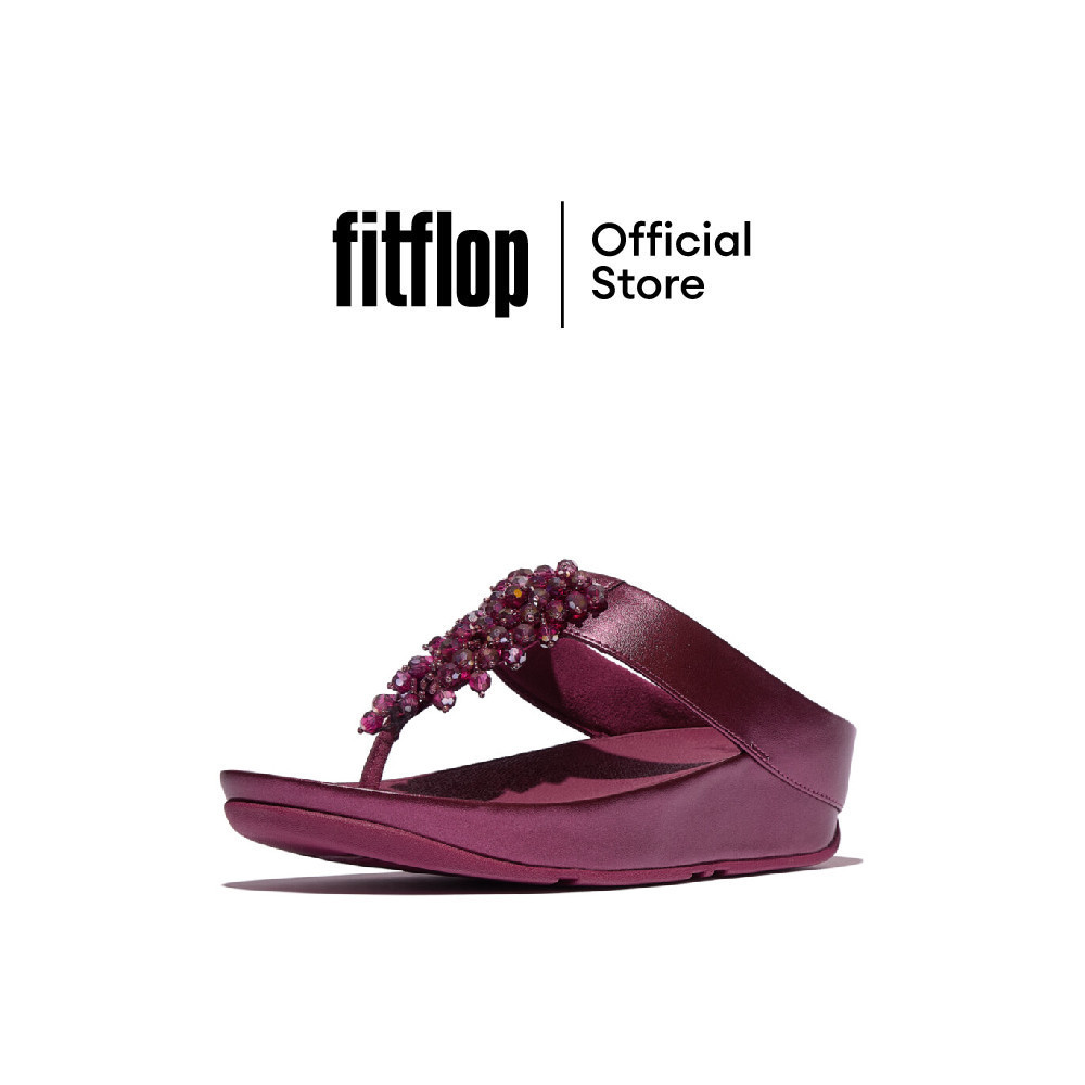 FITFLOP RUMBA IRIDESCENT BEADED T/P รองเท้าแตะแบบหูหนีบผู้หญิง รุ่น E4W-D01 สี PURPLE
