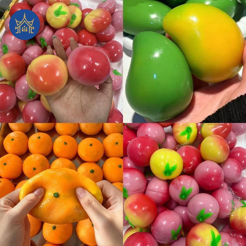 [xianyuan] Crunchy Squeeze Peach Stress Ball - ของเล่นบีบเพื่อบรรเทาความวิตกกังวล, Fidget Sensory ของเล่นสําหรับผู้ใหญ่,Soft Feel ASMR Sensory ผู้ใหญ่ XY