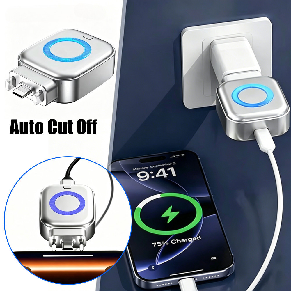 140W PD Fast Charging Auto Powe-Off Protection Type-C Charger Connector RGB Light Overcharge ป้องกัน