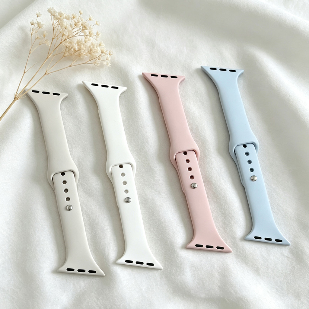 Simple Slim สายซิลิโคนสําหรับ Apple Watch Ultra 3 49 มม.Series 11 10 46 มม.42 9 8 7 6 5 4 45 40 44 41 มม.