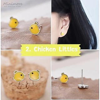 [SE302]🌟ต่างหูเงินแท้ 92.5%🌟 Sweet Animals 🐦🐣🐇🐳 ต่างหูสไตน์มินิมอล แนวญี่ปุ่น