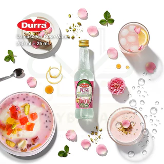 [250+25ml] Durra Damascena Rose Water (ماء ورد) น้ำกุหลาบ กลิ่นหอมหรู น้ำกลั่นกุหลาบ แต่งกลิ่นขนม ผสมชา/กาแฟ ใสไม่มีสี