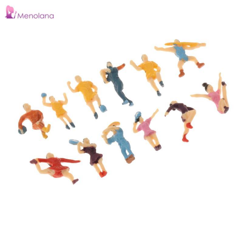 [Menolana] 12x พลาสติก 1/100 ฟิกเกอร์ Diorama รูปแบบตัวละครสําหรับฉากขนาดเล็กเครื่องประดับเค้าโครงตก
