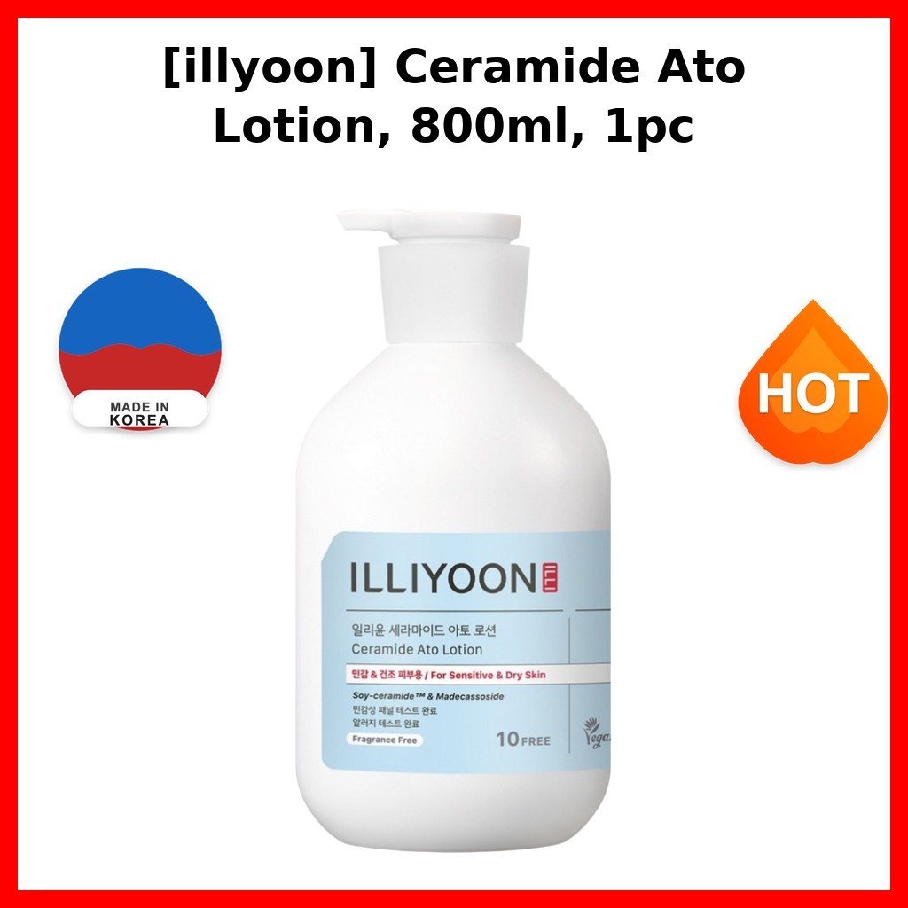 [illyoon] Ceramide Ato Lotion, 800ml, 1pc / โลชั่นเกาหลี / สูตรให้ความชุ่มชื้น / ของแท้ 100% by su