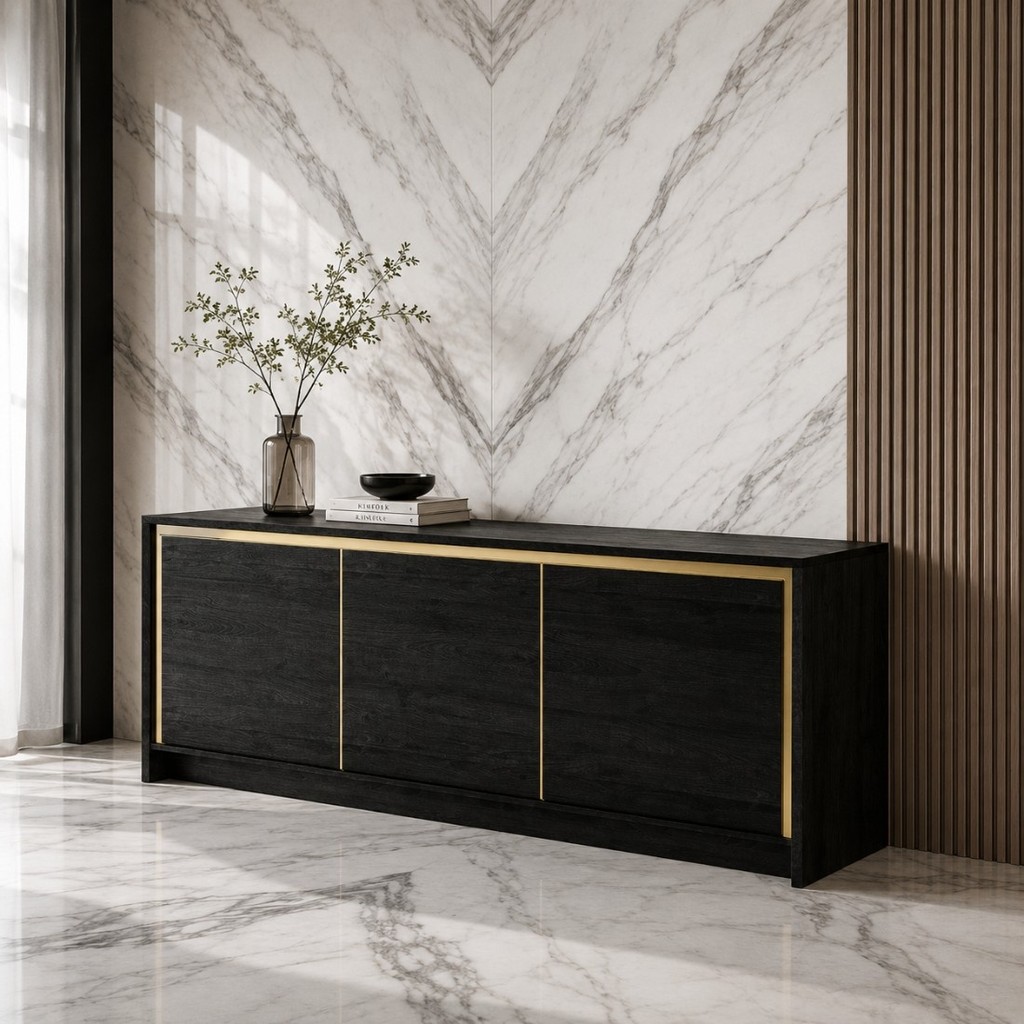SB Design Square ตู้เตี้ย รุ่น Charlie สีดำ (180X45X65 ซม.) แบรนด์ SCHULTZ DESIGN