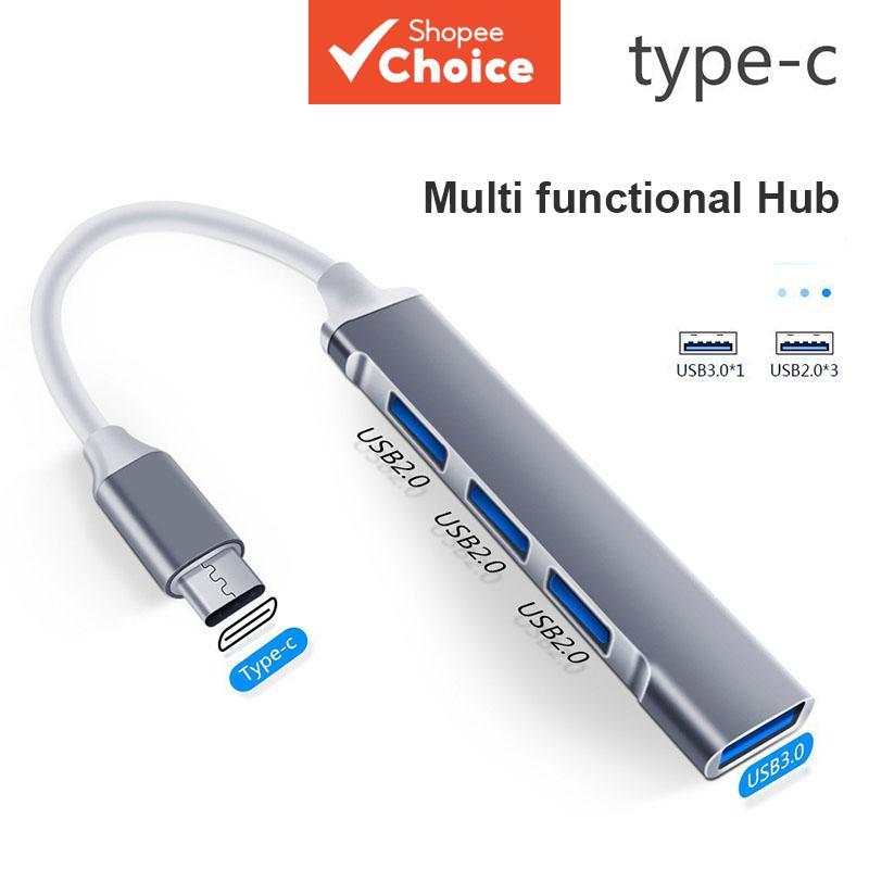 เครื่องขยายมัลติฟังก์ชั่นฮับ USB ความเร็วสูง 4 พอร์ตสําหรับโทรศัพท์แล็ปท็อปพีซี