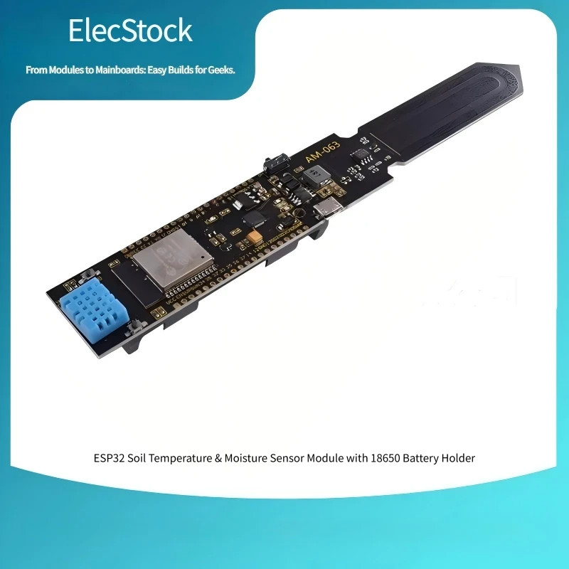 ESP32 ความชื้นดิน & DHT11 อุณหภูมิความชื้น w/ 18650 แบตเตอรี่ WiFi BLE สําหรับพืช DIY Arduino