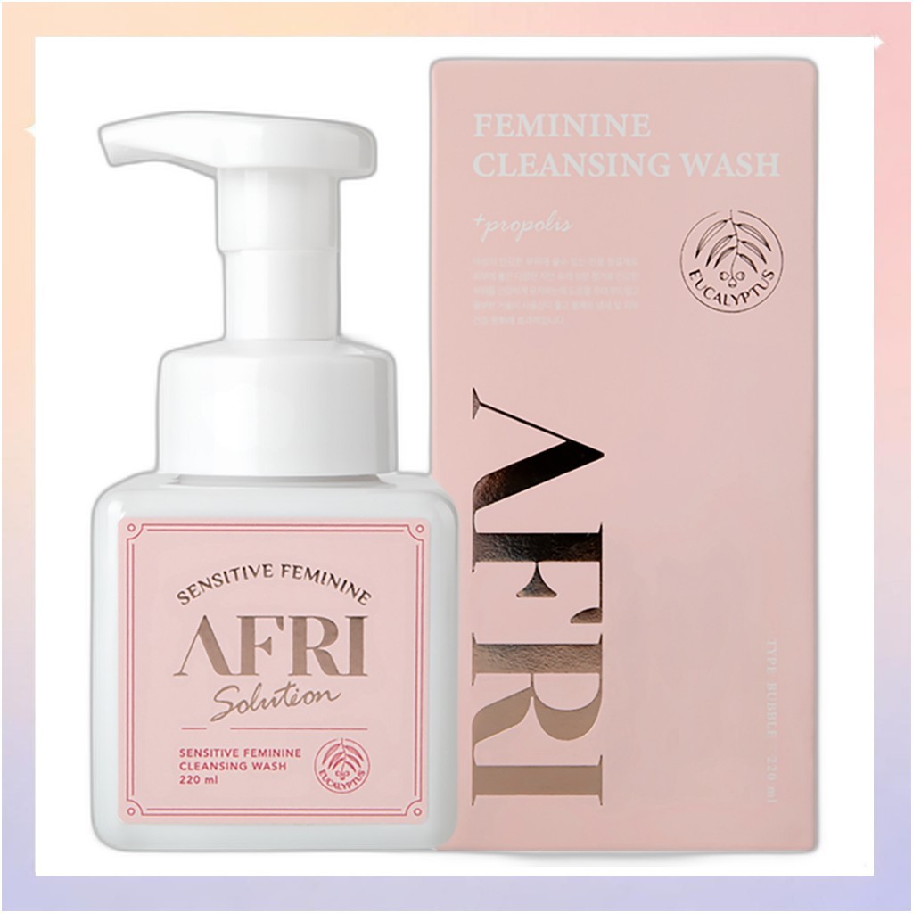 [afri] Sensitive Feminine Cleanser Wash, 220ml, 1 ชิ้น / Korean Feminine Wash / Gentle Foaming Clean