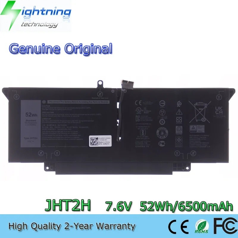 ใหม่ JHT2H 7.6V 52Wh/6500mAh แบตเตอรี่แล็ปท็อปสําหรับ Latitude 7310 7410 series 04V5X2 0HRGYV 0WY9MP