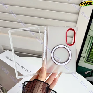 เคสแม่เหล็กสําหรับ Samsung Galaxy Z Fold 8 Ultra 7 6 5 พื้นผิวที่เหมาะกับผิว 360° ขาตั้งแหวนแม่เหล็กที่ถอดออกได้กันกระแทกบางเฉียบครอบคลุมกันชน ZFold6 ZFold8Ultra