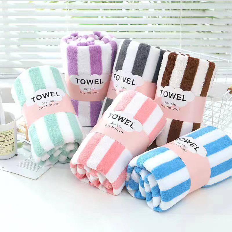BLIVO พร้อมส่ง ผ้าเช็ดผม ผ้าเช็ดหน้าขนาด35X75 ยกแพ็ค5ผืน ผ้านิ่ม ซับน้ำดี