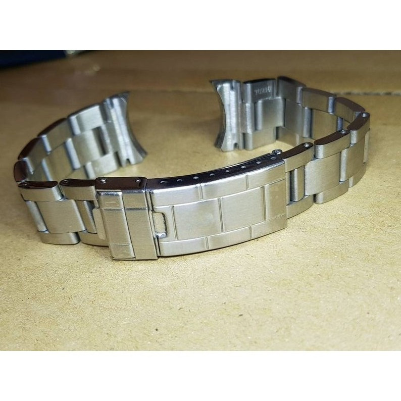 7/21✈Rolex สําหรับ 20 มม.VINTAGE Submariner Silver Solid Curved End Steel Rolex Strap Bracelet