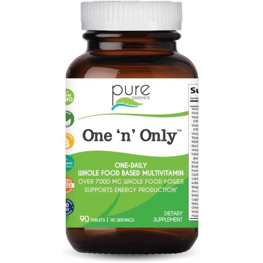 One n Only Whole Food Multivitamin by Pure Essence - Super Energetic Once a Day with Superfoods, Min