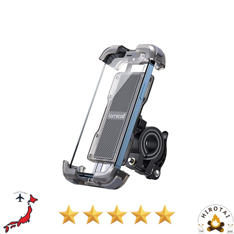 Lamicall Bike Phone Mount – One-Hand Operation, Quick-Install Handlebar Holder with 360° Rotation & 