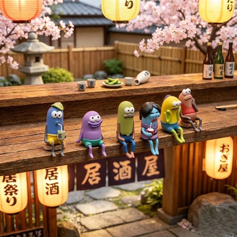 6 ชิ้นบิกินี่ด้านล่าง Residents Daily Life Series ชุดเครื่องประดับของเล่นน่าเกลียดรถแดชบอร์ดตกแต่งตลกเดสก์ท็อปรถตกแต่งภายใน