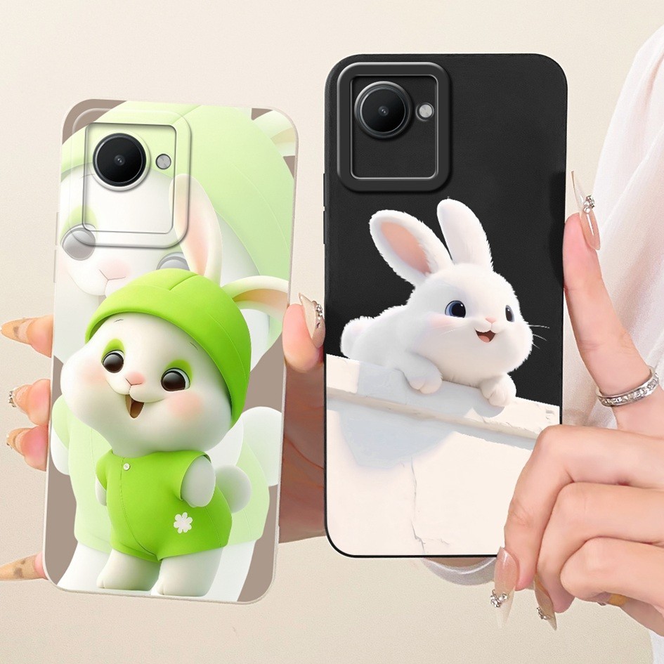 สําหรับRealme C30 C30sกรณีRMX3581 RMX3623 RMX3690 น่ารักการ์ตูนกระต่ายซิลิโคนอ่อนนุ่มสําหรับRealme N