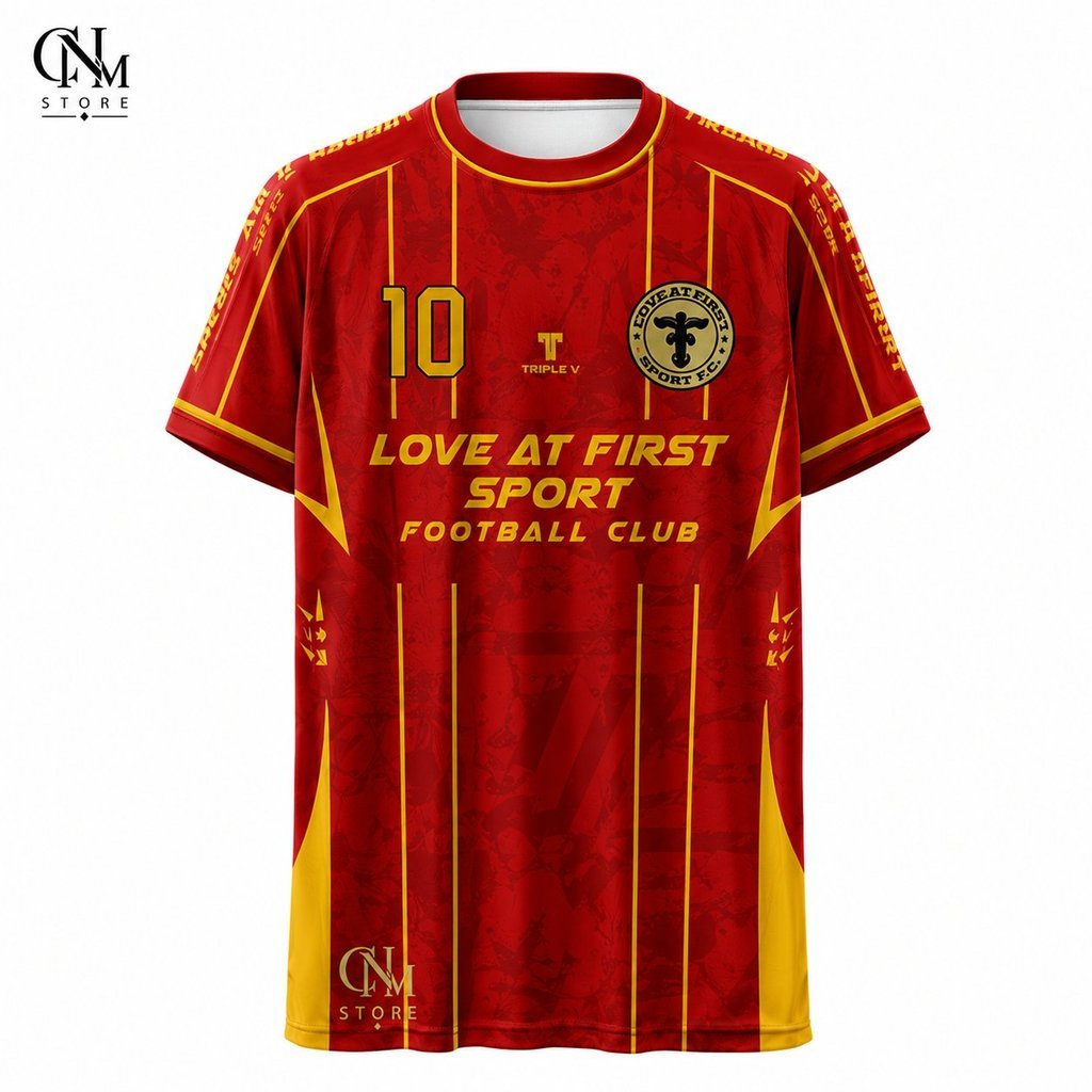 เสื้อฟุตบอล เสื้อบอลผู้ชาย เสื้อบอลแฟชั่นคอกลม เบอร์10 หลายสี ผ้าเบา ระบายอากาศ ใส่สบาย