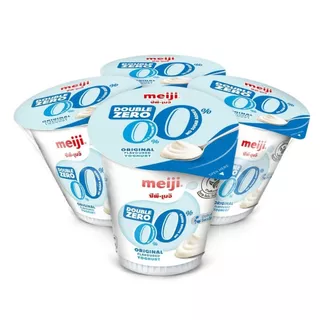 เมจิ โยเกิร์ตไม่มีไขมันออริจินัล Meiji Fat Free Original 135g. Pack4