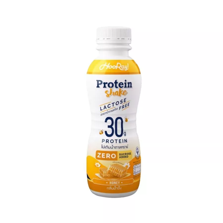 ฮูเร่ นมโปรตีนแลคโตสฟรีน้ำผึ้ง Hooray Protein Shake Honey 340ml.