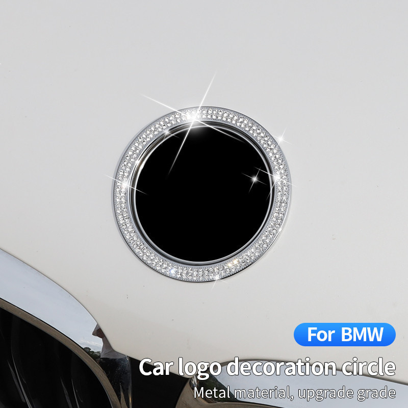 รถด้านหลังโลโก้สัญลักษณ์ตกแต่งแหวนสติกเกอร์สําหรับ BMW G30 G20 G01 G04 G05 F30 F20 F21 F32 F34 F01 F