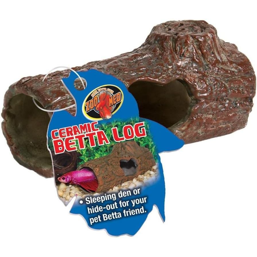 Zoo Med Laboratories AZMFA50 Sinking Ceramic Betta Log 4.25 นิ้ว 0LIM