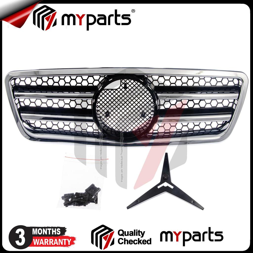 1 หน่วย Mercedes Benz E Class W210 Facelift 1999-2002 หม้อน้ําด้านหน้ากระจังหน้าหลักย่าง Sarong Depa