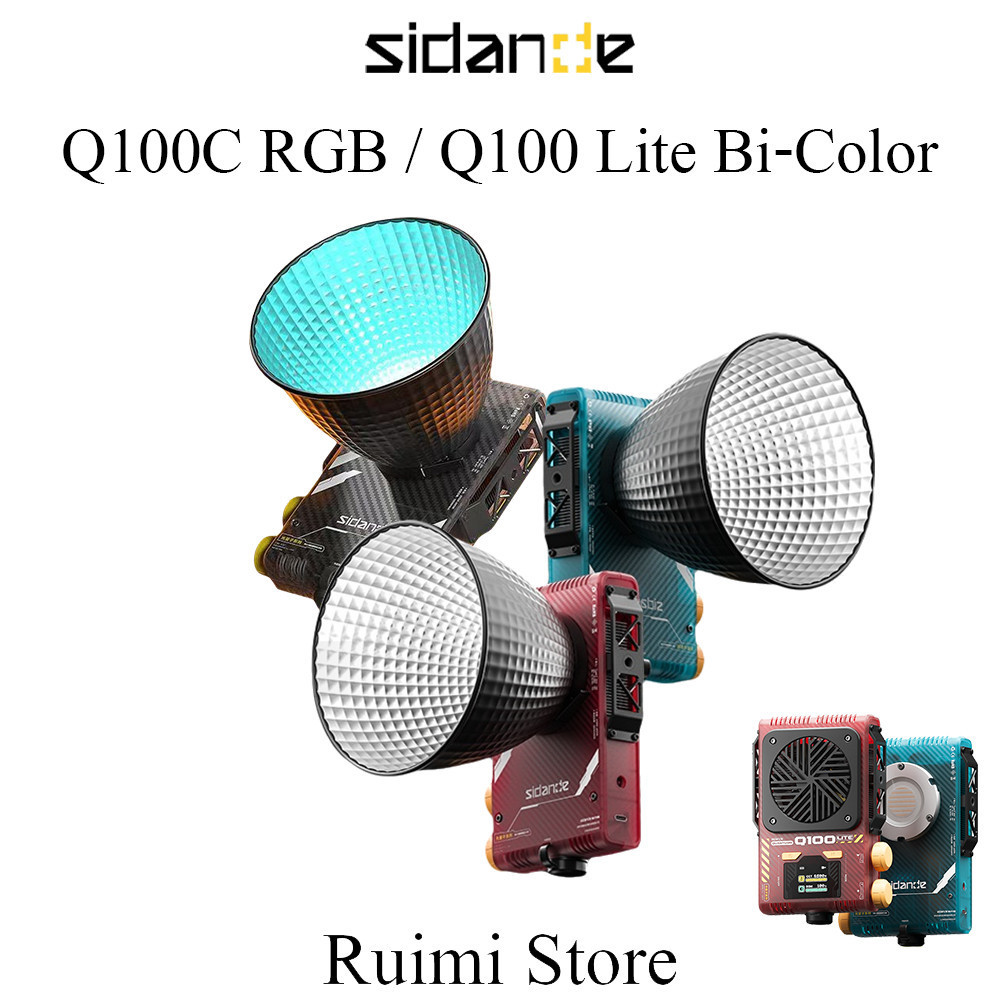 Sidande Q100C RGB / Q100Lite Bi-Color 100W ถ่ายภาพกลางแจ้งแบบพกพาสีเต็มเติมแสงสปอตไลท์แสงสด