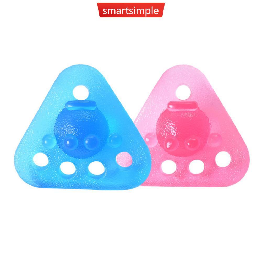 SMARTSIMPLE 20LB TPR สามเหลี่ยม Jelly Grip Strengthener 5 หลุม Finger Stretcher Strength Building แล