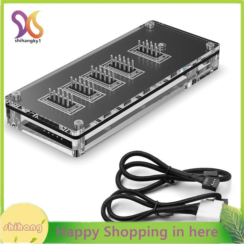 อินเทอร์เฟซ USB 9Pin Header Splitter 9Pin 1 ถึง 4 Hub สําหรับ PC คอมพิวเตอร์กรณี 86HC Header สายขยาย