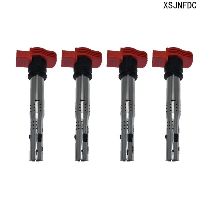 1/4ชิ้น 06F905115H คอยล์จุดระเบิดแพ็คสําหรับ Audi TT A4 A5 A6 R8 VW CC Golf Jetta GTI 2.0L Skoda Sup