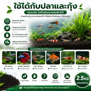 💥พร้อมส่ง💥ดินปลูกไม้น้ำตู้ปลา 2.5KG Aquasoil ดินเลี้ยงกุ้ง ดินไม้น้ำ Aquarium Soil น้ำไม่ขุ่น ไม่ต้องล้าง ธาตุอาหารสูง