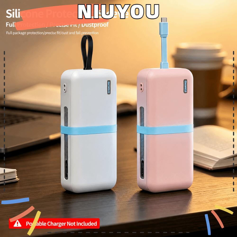 NIUYOU ซิลิโคน, ฝาครอบป้องกันกันฝุ่นกันกระแทก, ปลอกนิ้วแบบพกพาสําหรับ CUKTECH CP24 LPB200N Power Ban